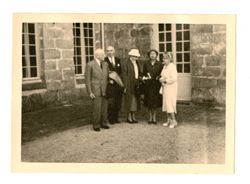 Margaret Howard and others outside of a building