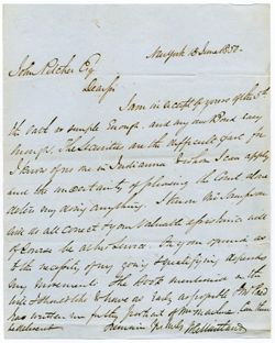 W. C. Maitland, New York to John Pitcher, Mt. Vernon., 1850, June 13