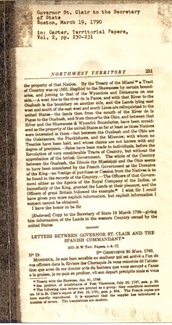 The Territorial Papers of the United States, edited by Clarence E. Carter, Vol. II, pp. 230-231.