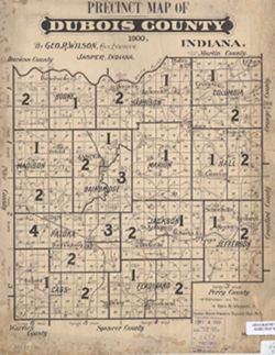 Precinct map of DuBois County, Indiana