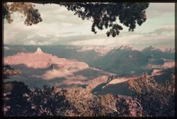 Q-19= Grand Canyon from Hermit Rim Drive Grand Canyon Wotan's + Vishnu at right Zoroaste. at left.