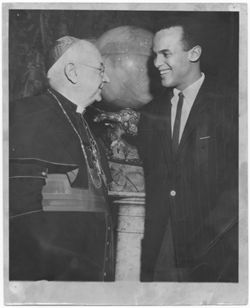Harry Belafonte with Samuel Cardinal Stritch