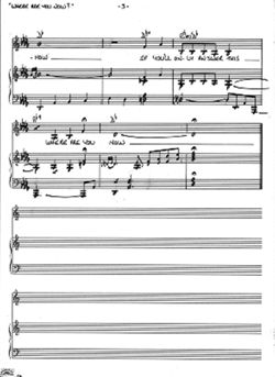 Where are you now?, Manuscript / piano-vocal score (2 of 2)