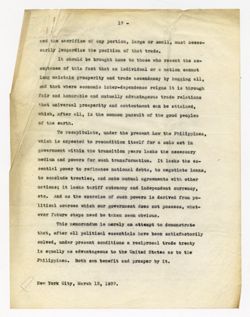 13 March 1937: Memorandum from The White House.