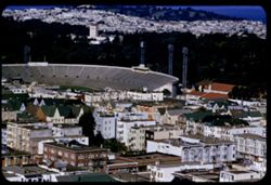 View over Kezar stadium from Mt. Olympus in San Francisco