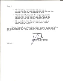 Letter from Howard Metzenbaum to Birch Bayh, May 15, 1979
