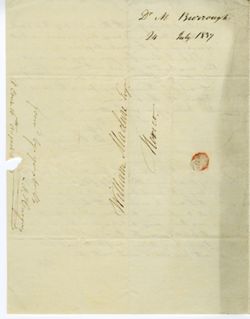 Burroughs, M. [Dr.], Havana to William Maclure, Mexico., 1838 July 26