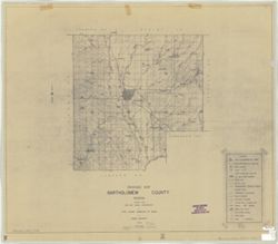 Drainage map Bartholomew County Indiana prepared from 1937 AAA aerial photographs