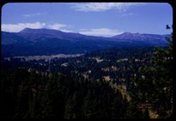 View west from road above Feather river 6 miles SW of Portola, Calif. Plumas county.