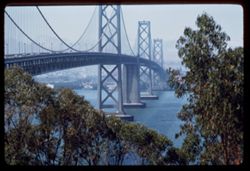 San Francisco Bay Bridge seen from Yerba Buena Island in morning