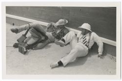 Item 0352. Two similar scenes of Eisenstein, right, showing fallen picador how to pose. See Items 137-139 above.