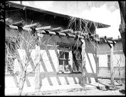 Gov. Bent home, closeup up partial view, Taos