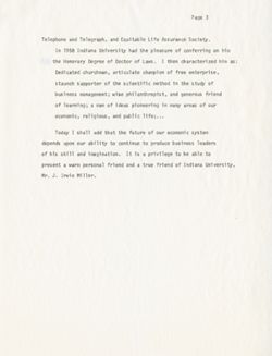 "Speech - Dedication, Business, School," November 14, 1966
