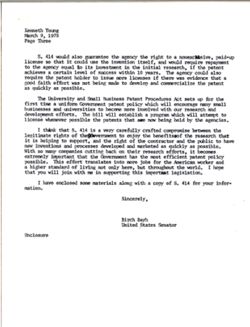 Letter from Birch Bayh to Kenneth Young of the AFL-CIO, March 9, 1979