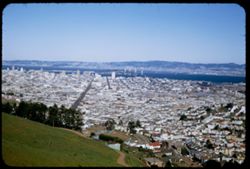 View ENE from Twin Peaks on unusually clear day in San Francisco.