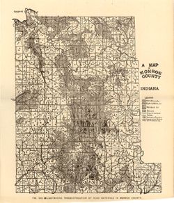 A map of Monroe County, Indiana