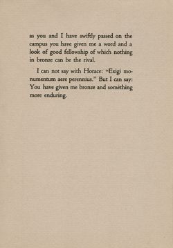 "A Letter to the Class of 1923," 1923