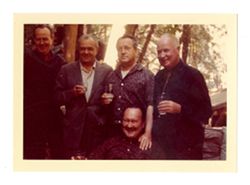 Jack Howard and group at the Caveman Club, Bohemian Grove