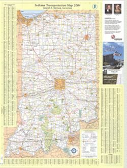 Indiana transportation map, 2004