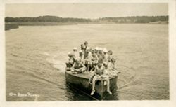 Summer Camp: group of boys in motor boat