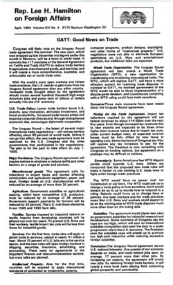 4. April, 1994:GATT: Good News on Trade [General Agreement on Tariffs and Trade]