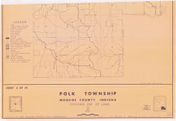 [Monroe County, Indiana, existing use of land.] Sheet 9. Polk Township, Monroe County, Indiana, existing use of land