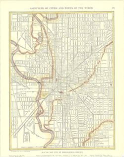 Map of the city of Indianapolis, Indiana