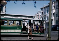 Washington St. cable car at Jones St. San Francisco Cushman