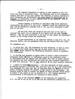 Memo from Joe Allen to Senator re S. 414 on Judiciary Committee Agenda, November 5, 1979