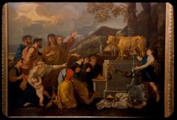 The Israelites worshipping the Golden Calf Nicolas Poussin Kress Collection - SF