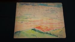 Music Landscape Watercolor