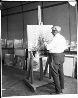 Will Vawter at work in his studio