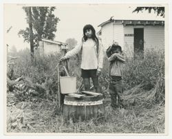 Children gathering water
