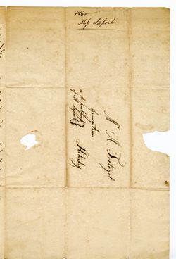 Victoria LAPORTE, Cincinnati. To A[chilles] FRETAGEOT, Georgetown, Kentucky., 1830 June 12