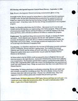 Interview Summaries (binder contents), 2006 Aug-Sep