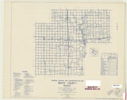 General highway and transportation map of White County, Indiana
