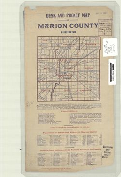 Desk and pocket map of Marion County, Indiana
