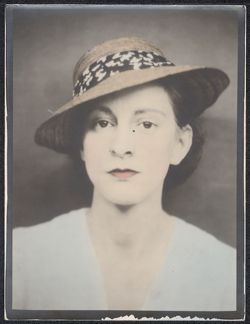 Colorized portrait of Georgia Carmichael.