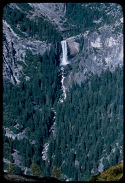 Vernal Fall in Merced river -  from Sentinel Dome