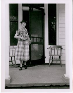 Woman on a porch