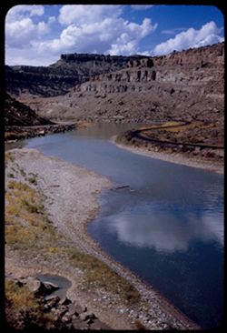 Colorado river Horseshoe Canyon 28 mi. east of Grand Junction-view down stream