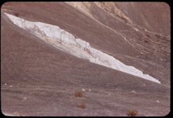 Strange white ridge in bowl of Ubehebe Crater