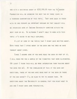 "Speech to Annuitant's Association," Showalter House, September 10, 1980