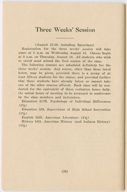 "Indiana University Summer Session Preliminary Announcement 1936" vol. XXIV, no. 1