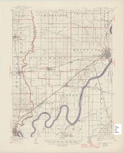 Illinois-Indiana, Mount Carmel quadrangle : topography