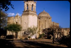 Full view of church from southwest-San Jose Mission San Antonio-Tex