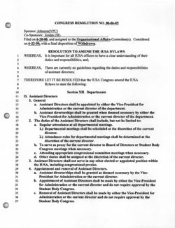 00-06-05 Resolution to Amend the IUSA Bylaws