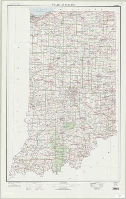 State of Indiana, base map with highways