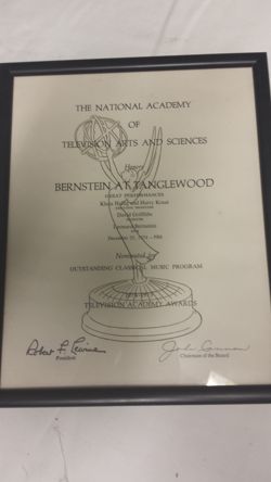 Emmy Nomination Award 1974-1975 - Classical Music Program