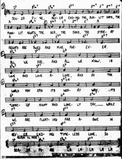 Senza fine, Lead sheet (melody with chord symbols)